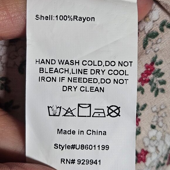 Suzanne Betro Women’s Floral Top Large – Boho Chic, Light Academia, Soft Vintage - Picture 9 of 12